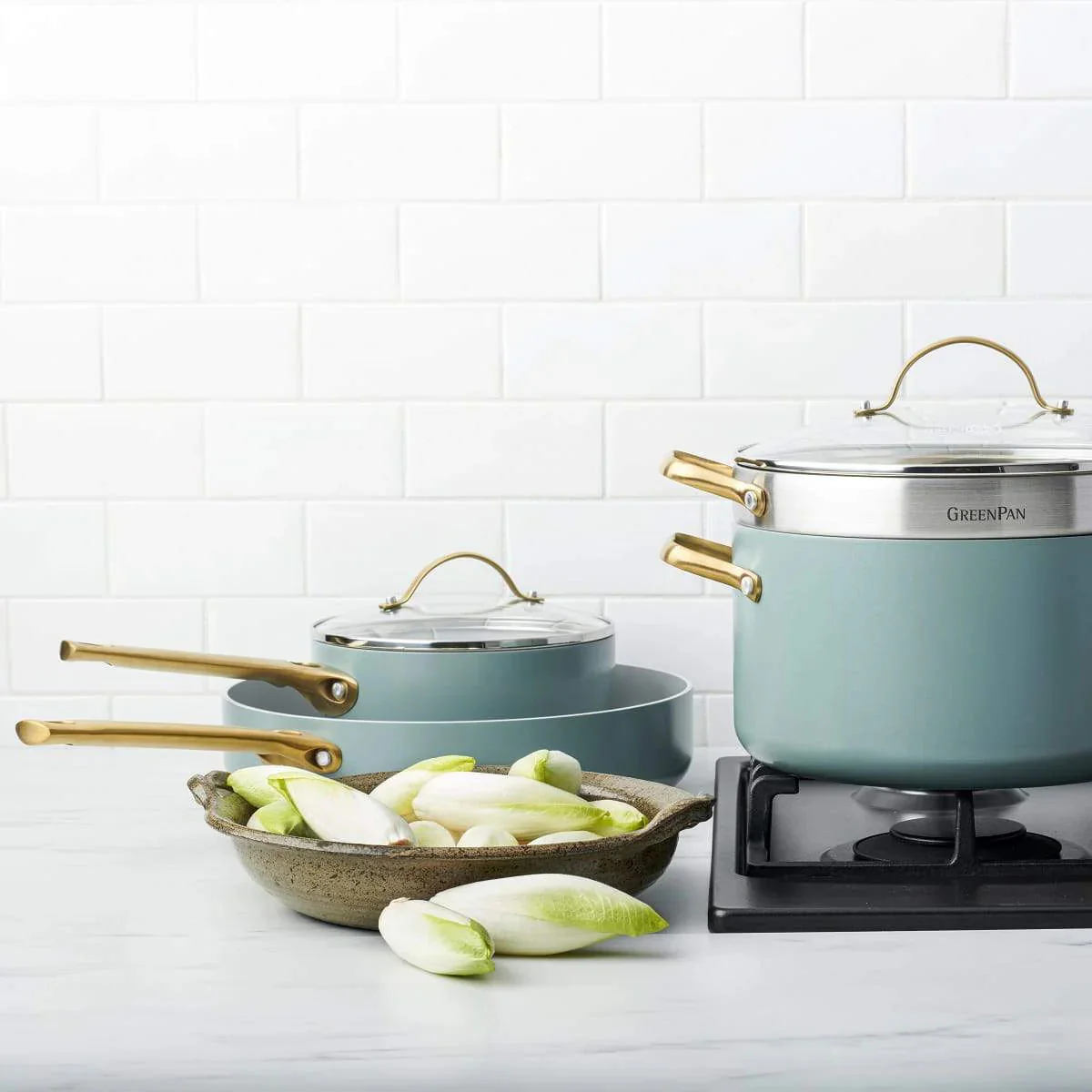 GreenPan Padova Cookware Set Smokey Blue 6 Piece - Image 4