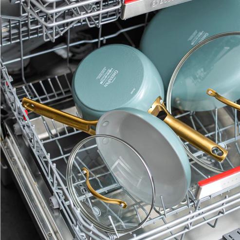 GreenPan Padova Saute Pan Smokey Blue 28cm - Image 5