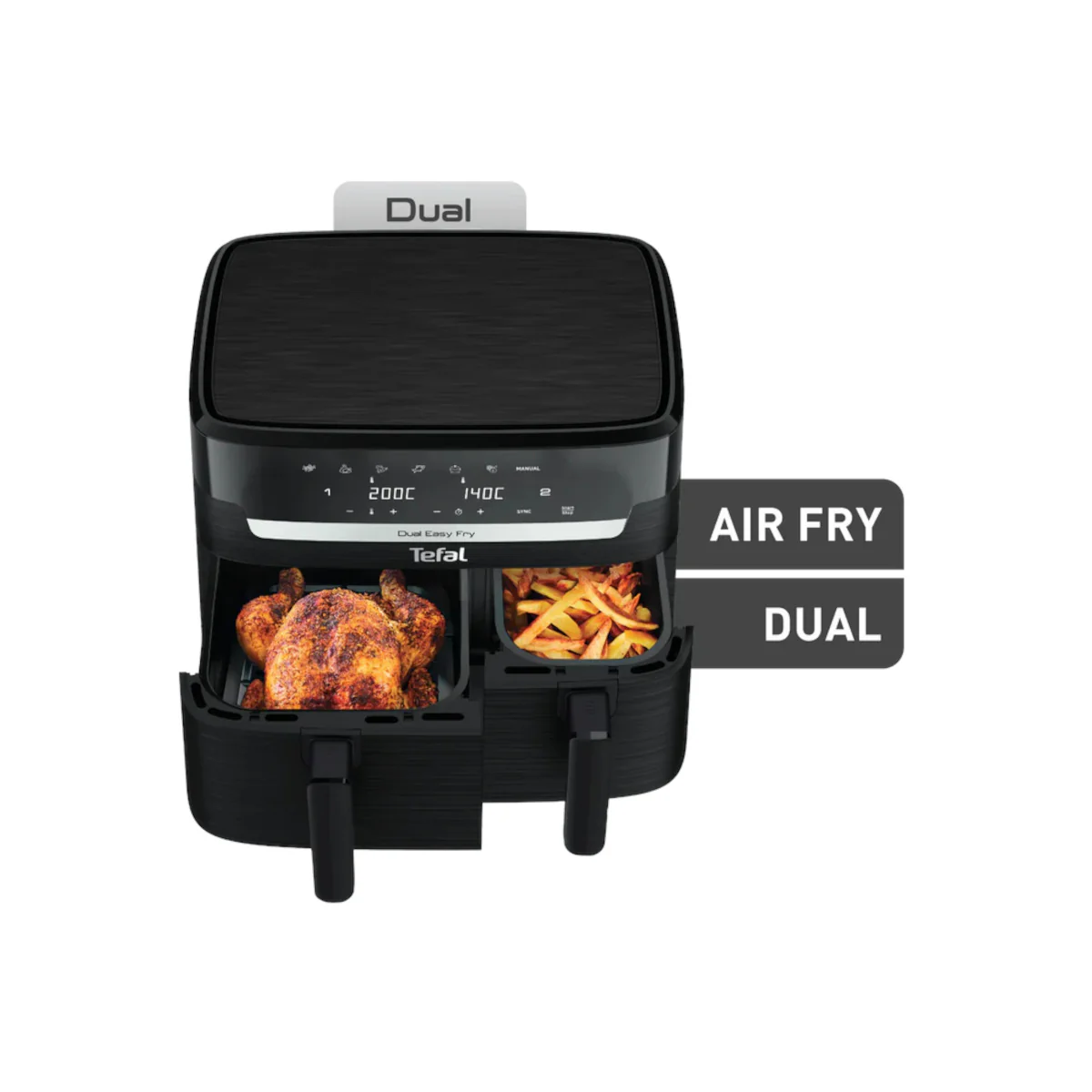 Tefal Dual Easy Fry Essential Drawer Air Fryer XXL Black - Image 3